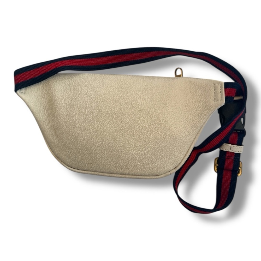 Gucci White Belt Bag with Navy and Red Strap - Picture 2 of 12